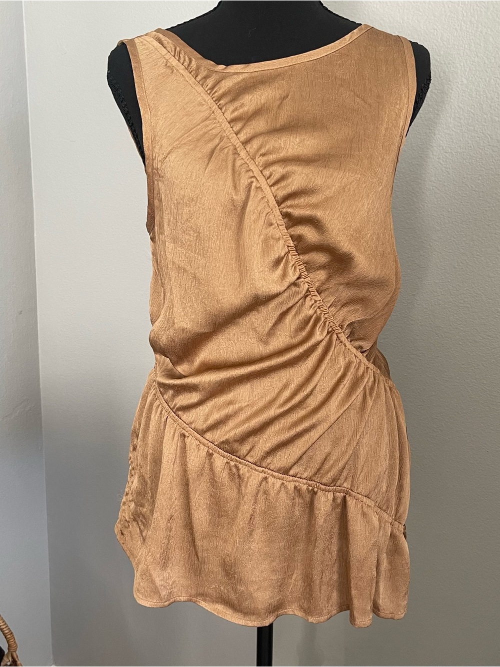 Vestique Gold/Tan Felicity Satin Shirt